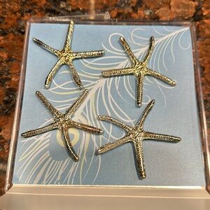 Whimsies silver plated starfish embellishments for any decor you want in box